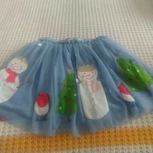 Mini Boden Christmas print skirt